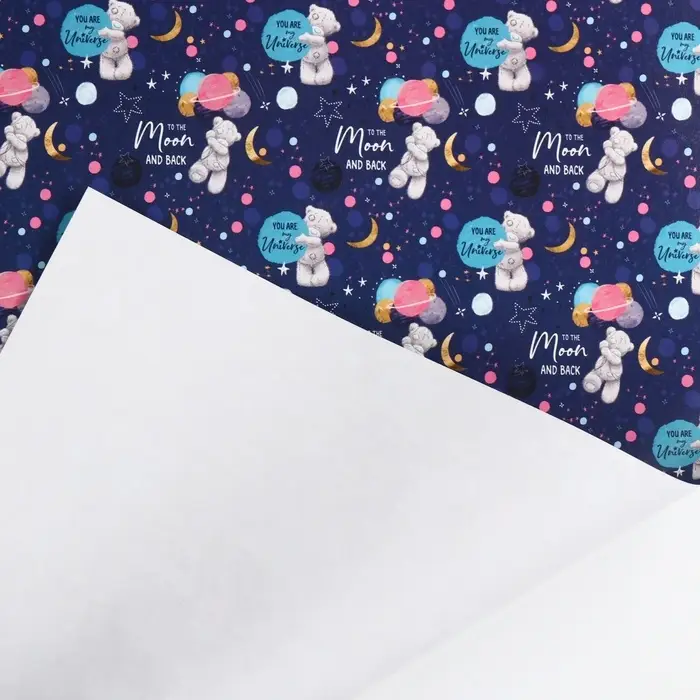 Бумага упаковочная глянцевая &laquo;Космос&raquo;, 70х100 см