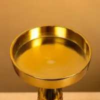 Подсвечник "Силуэт" 13х13х36 см, алюминий, цв. золото