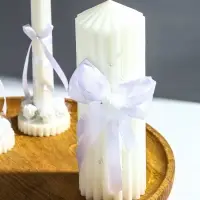 Свечи свадебные "Большая любовь" набор 3 шт (20,5 см + 2 шт по 22 см), белый