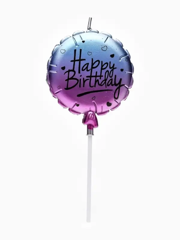 Свеча для торта &laquo;Шарик&raquo; 6,5 см, цвет фиолетовый