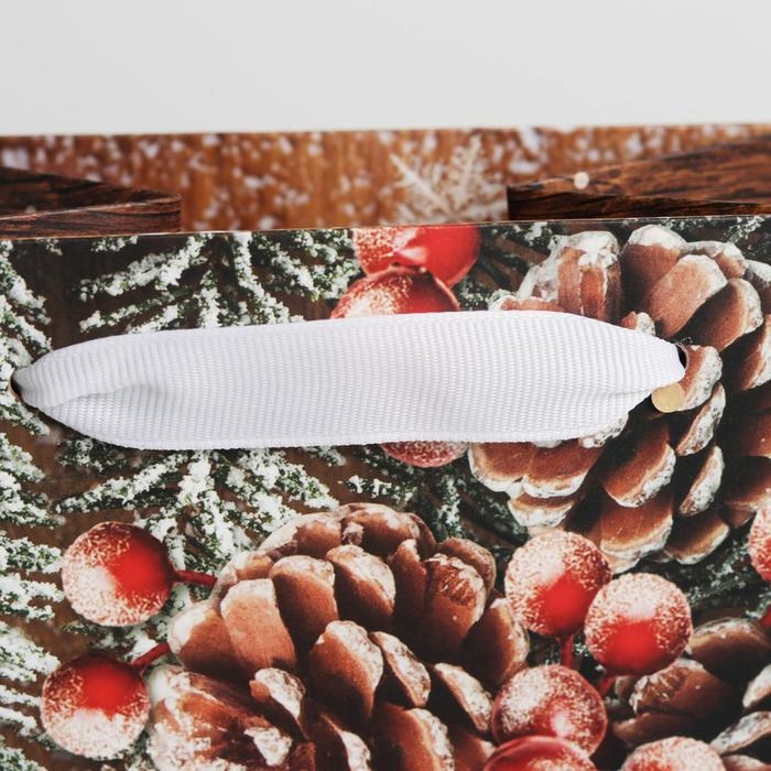 Пакет под бутылку крафтовый &laquo;Снежного счастья в новом году&raquo;, 13 х 35 х 10 см