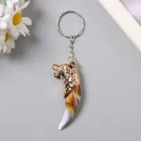 Брелок пластик "Клык с волком" 5,7х1,3х2,3 см