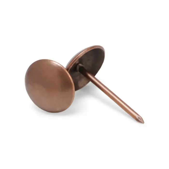 Гвозди ТУНДРА, декоративные, обивочные, 10&times;18.5 мм, медь, фасовка 50 шт.