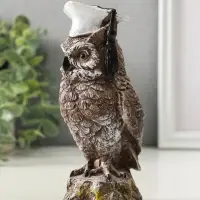Фигура "Филин ученый", высота 14 см, коричневый