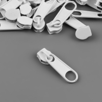 Набор: рулонная молния &laquo;Спираль&raquo; №5, 10 м, 20 бегунков, 40 верхних ограничителей, 20 нижних ограничителей, цвет белый