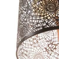 Светильник "Манчестер" (Вышивка) 1х40Вт Е27 черный 12,5х12,5х24+100см