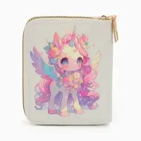 Кошелек дет 07-01-01 Июнь2544 единорог, 8,5*2,5*10,5 см, 2 отд+отд/молн, д/карт, белый