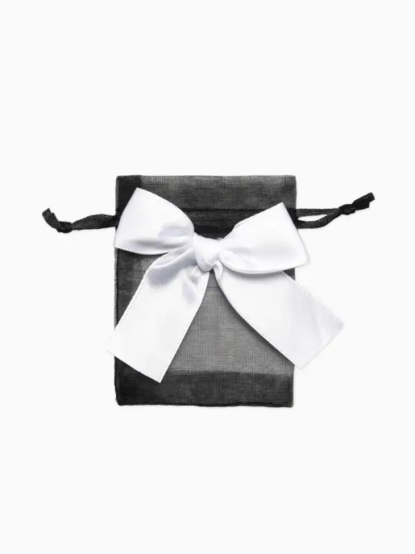 Мешочек подарочный &laquo;Бант органза&raquo;, 7&times;9 см, черно-белый