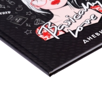 Дневник для 5-11 классов, "Девушка в очках", твердая обложка 7БЦ, матовая ламинация, выборочный лак, 48 листов