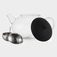 Чайник заварочный стеклянный с металлическим ситом "Дроппер", 1л, 16,2х13,8 см