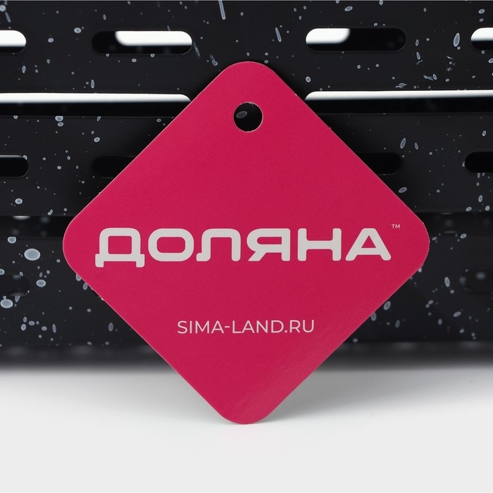 Сушилка для столовых приборов подвесная Доляна, 17,5&times;16,5&times;9 см, цвет чёрный