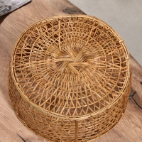 Корзина плетёная "Клоус" бамбук 36х36х14 см, светлая