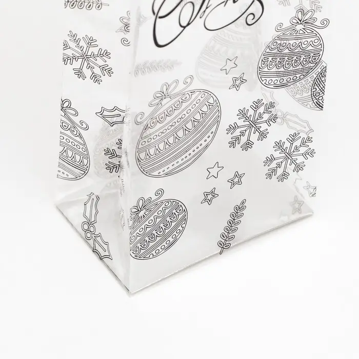 Пакет подарочный новогодний с жёстким дном 11&times;7&times;53 см