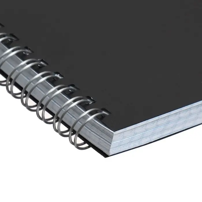 Тетрадь на гребне A5 96 листов в клетку Calligrata Чёрная, пластиковая обложка, блок офсет