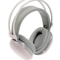 Наушники полноразмерные Mybit W-33, RGB подсветка, BT5.3, 800 мАч, Type-C, белые