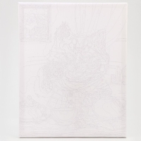 Картина по номерам на холсте с подрамником "Кот за завтраком" 40*50 см