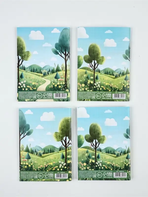 Набор блокнотов 4 шт. А6, 32 листа "Зверюшки"