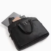 Сумка деловая, 38*8*29см, отд на молнии, 2 н/кармана, длин регил. ремень, ручка, черный