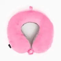 Подушка для путешествий бархатная формовая "Самолет", розовая