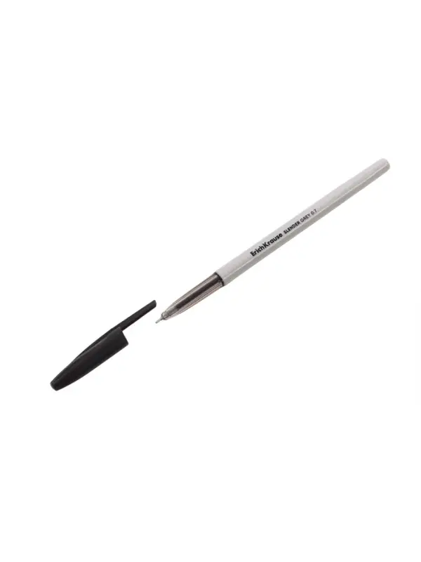 Ручка шариковая ErichKrause Slender Stick Grey, Super Glide, 0.7 мм, чёрная