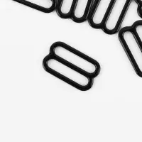 Регулятор для бретелей, металлический, 15 мм, 20 шт., чёрный