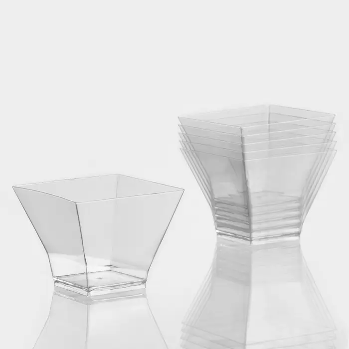 Форма пластиковая одноразовая для фуршета &laquo;Пагода&raquo;, 90 мл, прозрачная