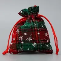 Мешочек подарочный холща &laquo;Снежинка&raquo;, 10 х 12 см +/- 1.5 см