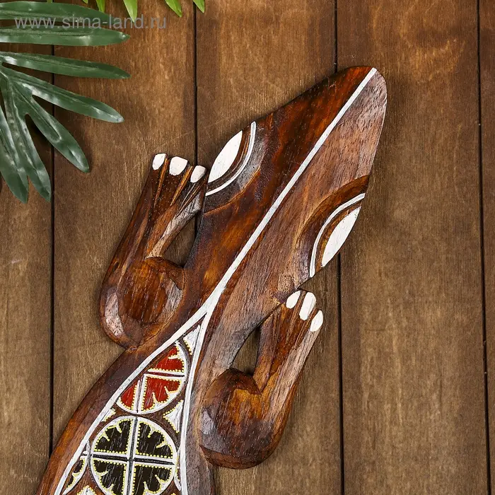 Панно дерево "Геккон" 100х17х1 см