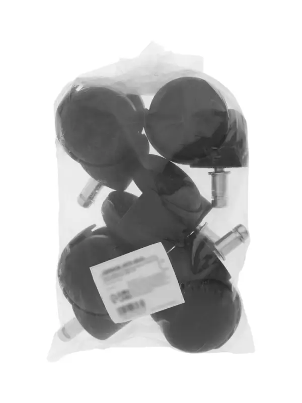 Колесо мебельное ТУНДРА для кресла, d=50 мм, со штоком М10х25 мм, набор 5 шт