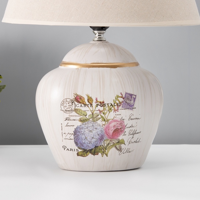 Настольная лампа с абажуром RISALUX &laquo;Сити&raquo;, Е27, 40 Вт, 30&times;30&times;43 см