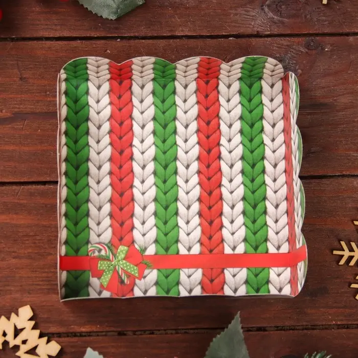 Коробка для печенья, &laquo;Вперед за мечтой&raquo;, 12&times;12&times;3 см, Новый год