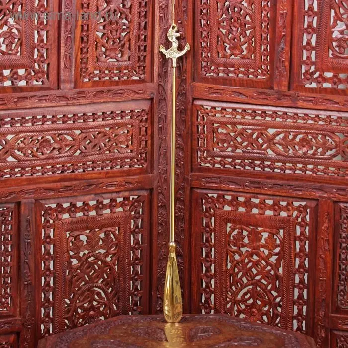 Ложка для обуви "Якорь с канатом" латунь 52х5,5х1 см