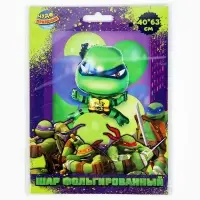 Воздушный шар фольгированный 25" фигура "Черепашки Ниндзя" в инд. уп.