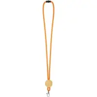 Шнурок для бейджа Tube Wood, оранжевый