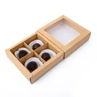 Коробка для 4 конфеты, 12.5&times;12.5&times;3.5 см