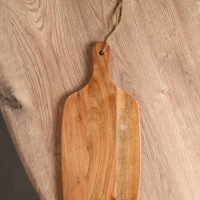 Доска разделочная прямоугольная "Оттенки сирени" дерево манго 41х18 см