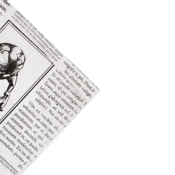 Бумага упаковочная тишью &laquo;Газета&raquo;, 50 х 70 см