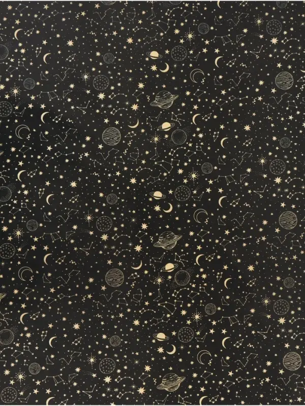 Бумага упаковочная глянцевая &laquo;Космос&raquo;, 70 &times; 100 см