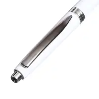 Ручка под логотип Calligrata, шариковая, автоматическая, синий стержень, узел 0.7 мм, корпус белый