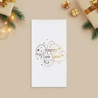 Конверт для денег, &laquo;Happy New Year&raquo;, тиснение, дизайнерская бумага, 11 х 22 см