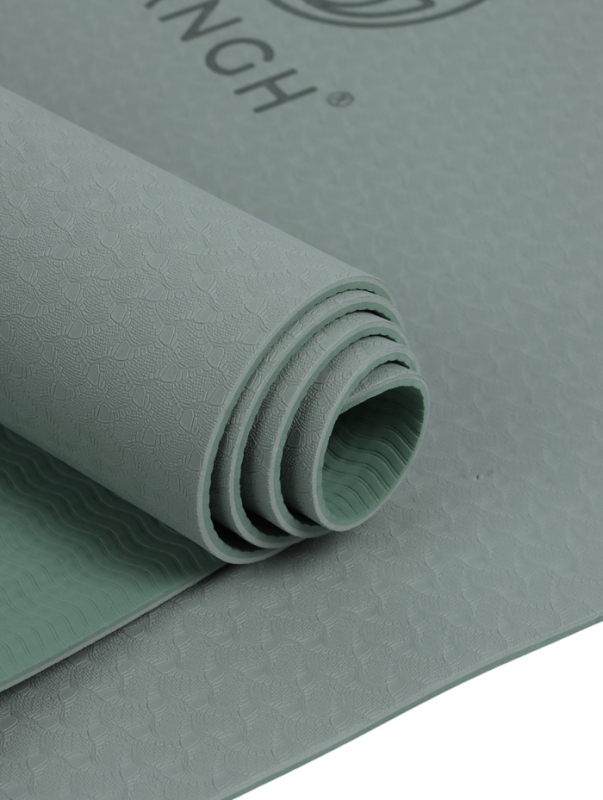 Коврик для йоги и фитнеса Sangh, 183х61х0,4 см цвет оливковый/темно-зеленый