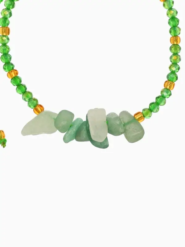 Браслет, длина 16 см, цв. зелёный