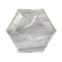 Набор тарелок мрамор белый 23 см. (10 шт)