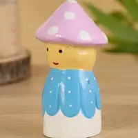 Сувенир "Гномик" дерево 5,5х5,5х10 см, цв. сиренево-голубой