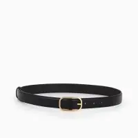 Ремень жен 05-01-01-01, Июнь2512, 3*0,3*110 см, без винта, пряж золото, 1 прокол, черный