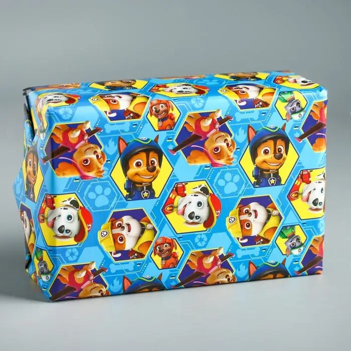 Бумага упаковочная, 70 х 100 см &laquo;Гонщик и Маршал&raquo;, Щенячий патруль