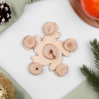 Новый год. Подставка с символом года под горячее &laquo;К деньгам&raquo;, D=11 см, можжевельник