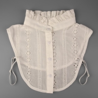 Воротник ложный стойка, ажурный, диаметр горловины = 46 см, 33 &times; 25,5 см, цвет айвори