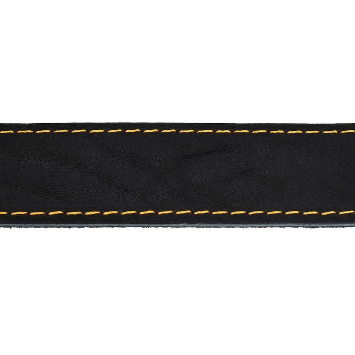 Ошейник комбинированный кожа/брезент, 69 х 3,5 см, ОШ 45-60 см, чёрный