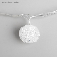 Гирлянда &laquo;Нить&raquo; 5 м с насадками &laquo;Шарики акриловые&raquo;, IP20, прозрачная нить, 20 LED, свечение мульти (RG/RB), мигание, 220 В